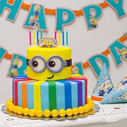 Delectable 2 Tier Minion Cake for Little One