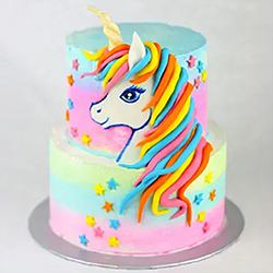 Garnished 2 Tier Unicorn Cake for Little One