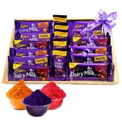 Enjoying Cadburys Holi Gift Hamper