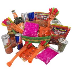 Exciting Holi Gifts Basket of Snacks n Drinks