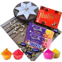 Impressive Holi Sweets n Chocolates Treat with Herbal Gulal