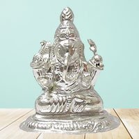 Divine Silver Ganesh Idol