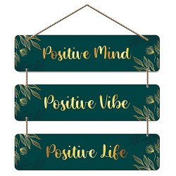 Elegant Wooden Wall Hanging of Positive Quotes