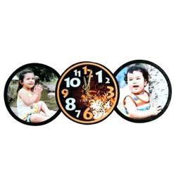 Astonishing Personalized Table Clock with Twin Photo