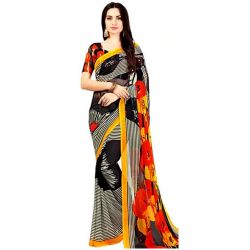 Designer Multi-color Marble Chiffon Printed Saree for Lovely Ladies