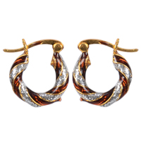 Exclusive Gold Toned Metal Looped Earrings Set