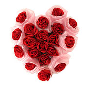 Long Lasting  Heart Shaped Arrangement of Red Roses  