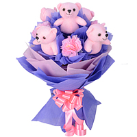 Teddy Day Special Bouquet to Perumanoor