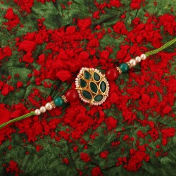 Wonder Design Kundan Floral Rakhi to Australia-only-rakhi.asp