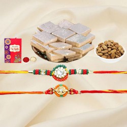 Cashew N Almonds for Desi Rakhi pair to Canada-rakhi-sweets.asp