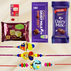 Extra Cool Family Rakhis with Soan Papdi n Choco to Canada-rakhi-sweets.asp