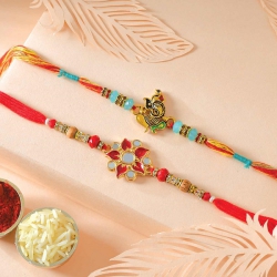 Loving Ganesh and Floral Rakhis to Canada-gifts-for-sister.asp