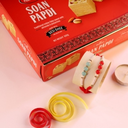 Ravishing Dual Rakhi Soan Combo to Canada-rakhi-sweets.asp