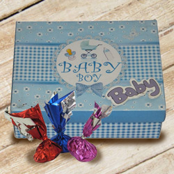 Extraordinary Baby Boy Homemade Chocolate Surprise in a Box