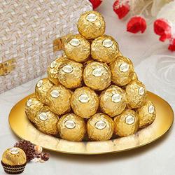 Golden Platter of Ferrero Rocher to Alwaye