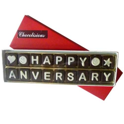 Marvelous Happy Anniversary SMS Chocolates to India