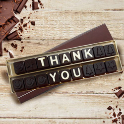 Thank You Homemade Message Chocolate