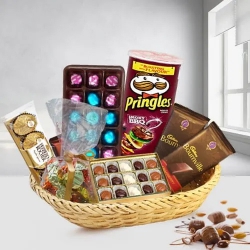 Delectable Chocolates Gift Basket to India