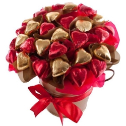Amazing Bucket Full of Heart Shape Chocolates to Chittaurgarh
