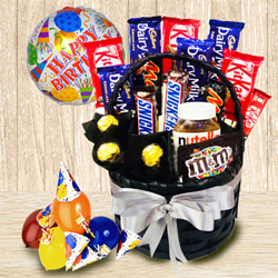 Delectable Chocolate Gift Basket for Boys and Girls to Alwaye