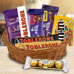 Yummy Chocolate Gifts Basket to India