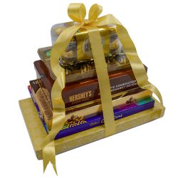 Enticing 6 Tier Chocolate Tower Gift Arrangement to Lakshadweep