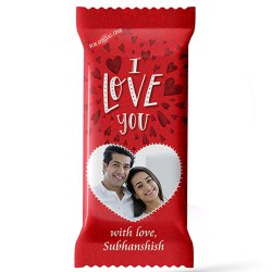 Specially Customized Red Velvet Chocolate Bar to Hariyana