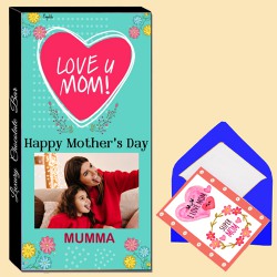 Love U Mumma Photo Chocolate Bar to Karunagapally