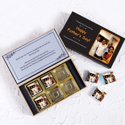 Tasty Personalized Chocolate Box for Dad to India