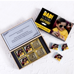 Lovely Fathers Day Personalized Chocolate Box to Dadra and Nagar Haveli