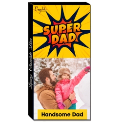 Scrumptious Super Dad Personalized Chocolate for Fathers Day to India
