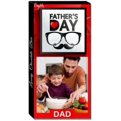 Delicious Personalized Fathers Day Chocolate from Son to Dad to India