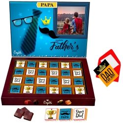 Assorted Flavored Personalized Fathers Day Chocolate Gift from Daughter to Dad