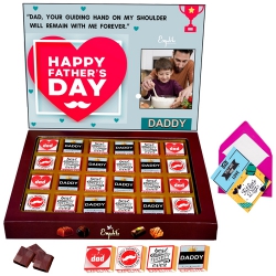 Handcrafted Personalized Fathers day Chocolate Gift from Son