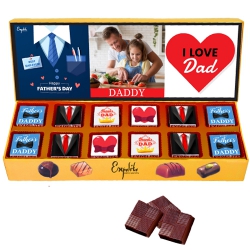 Enjoyable Personalized Fathers Day 12pcs Chocolate Gift for Dad to Andaman and Nicobar Islands