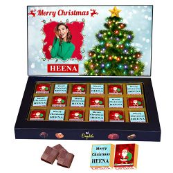 Delectable Personalized Christmas Chocolates Assortment to Marmagao
