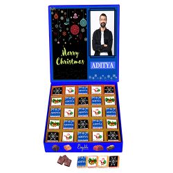 Merry Christmas Personalized Chocolates Gift Box to Chittaurgarh