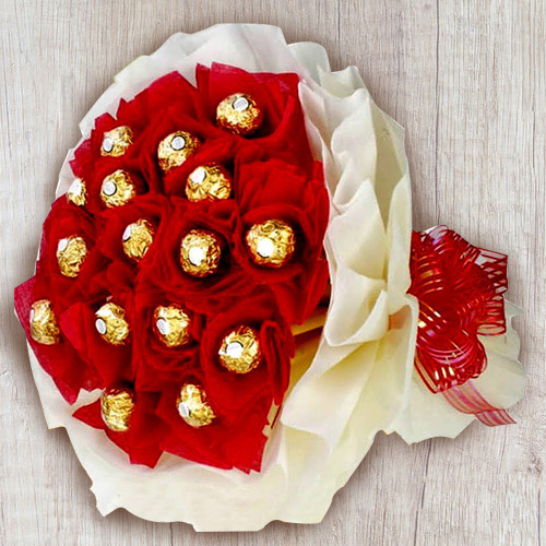 Marvellous Ferrero Rocher Chocolates Bouquet to Rajamundri
