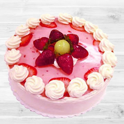 Delightful Strawberry Cake to India