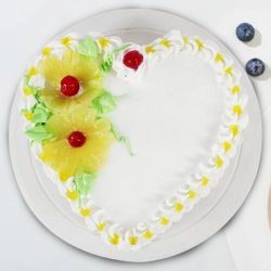 Luscious Heart Shaped Pineapple Cake to Marmagao