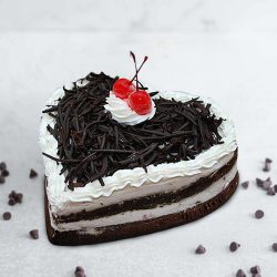 Lip-Smacking Eggless Heart Shaped Black Forest Cake to Sivaganga