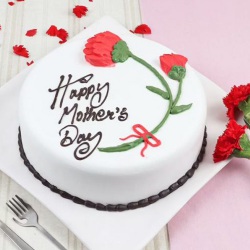 Delectable Happy Mothers Day Vanilla Cake to Alwaye