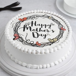 Delectable Happy Mothers Day Vanilla Photo Cake