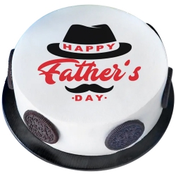 Wholesome Fathers Day Vanilla Poster Cake
