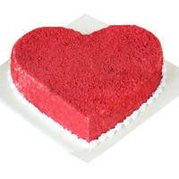 Sumptuous Red Velvet Cake in Heart-Shape