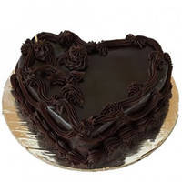 Delightful Heart-Shaped Chocolate Cake
