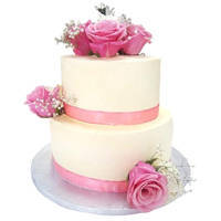 Scrumptious 2 Tier Wedding Cake