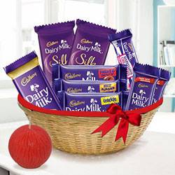 Scrumptious Diwali Chocolates Basket and Tea Light Gift Hamper to Diwali-gifts-to-world-wide.asp