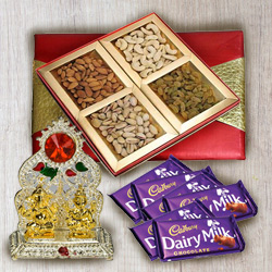 Classic Mixed Dry Fruits with Ganesh Mandap N Chocolates to Hariyana