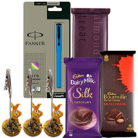 Parker Pen with Chocolates N Pen Holder Combo for Him to Tirur